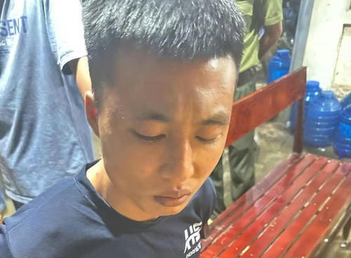 Lê Văn Cường khi bị bắt giữ.