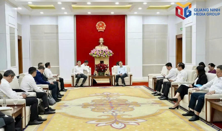 Quang cảnh buổi tiếp xã giao.Ảnh: Báo Quảng Ninh