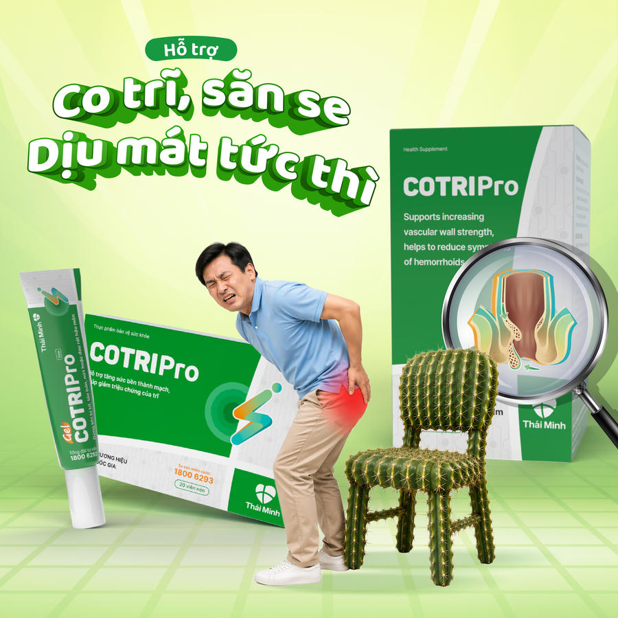 COTRIPro - Hỗ trợ co trĩ, săn se dịu mát tức thì