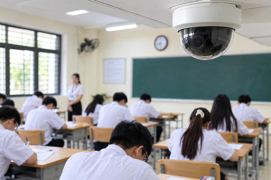 Đề xuất lắp camera giám sát tại phòng thi tốt nghiệp THPT năm 2027 nhằm tăng cường kiểm soát, phòng ngừa gian lận và bảo đảm tính nghiêm túc của kỳ thi: Ảnh minh họa